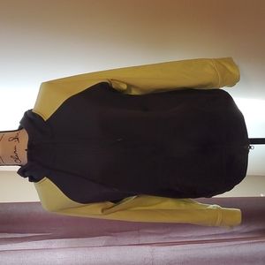 Grey and Yellow zip up sweater